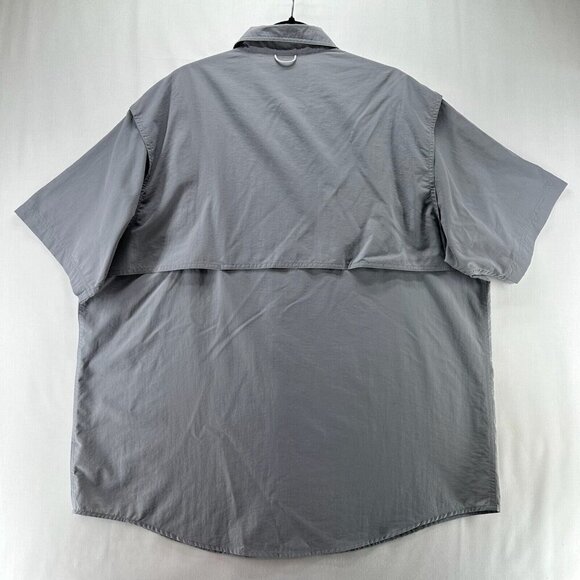World Wide Sportsman Shirt Men 2XL Utility Button Down Vented Fishing Nylon Gray - Picture 2 of 11